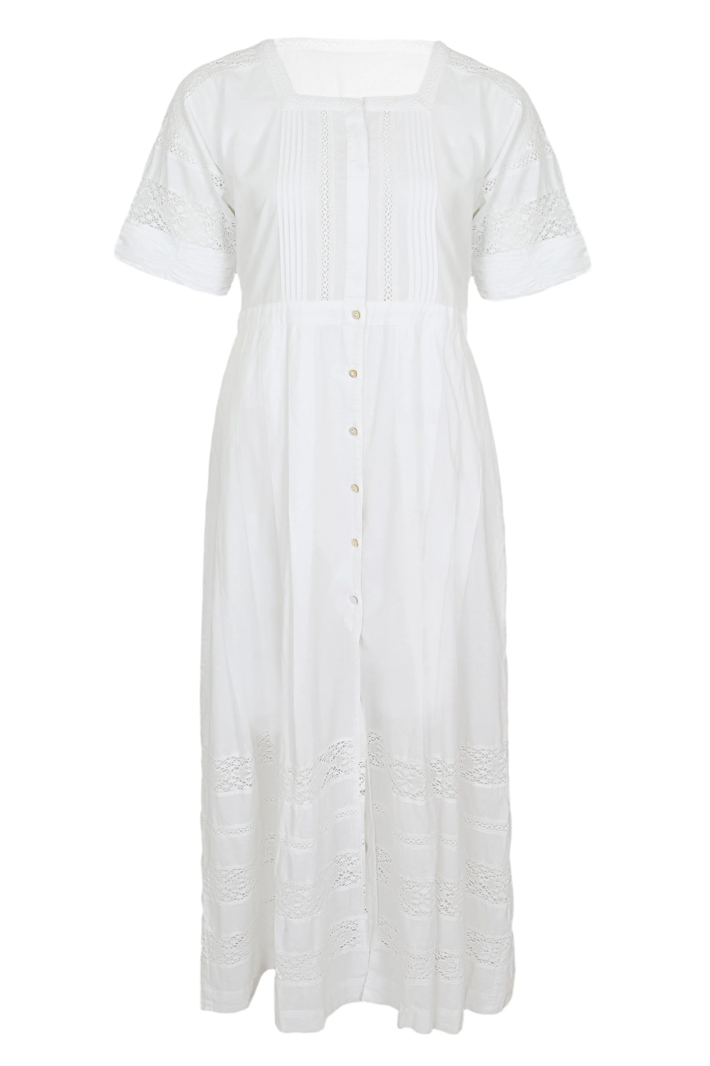White Midi Dress with Sleeves sold by Sand Dollar