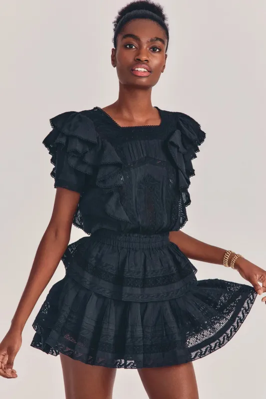 Black Square Neck Mini Dress sold by Sand Dollar