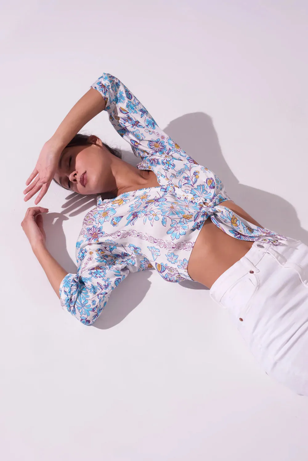 Shirt Azia Botanique White Blue sold by Sand Dollar product image thumbnail 3