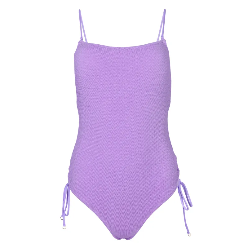 Sea Dive Scoop Neck Drawstring Side One Piece Wild Rose made by Seafolly