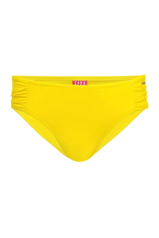 Janice Rouched Bikini Bottom Yellow made by Sand Dollar