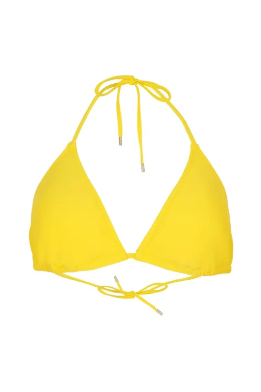 Ainsley Triangle Halter Top Amarillis Yellow made by Sand Dollar