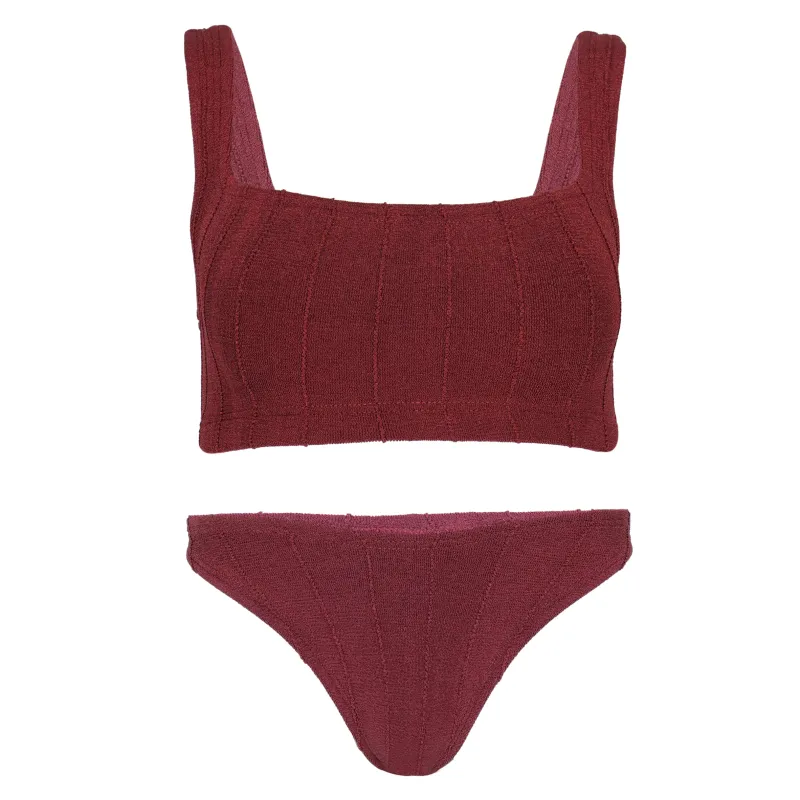 Helena Nile Bikini Metallic Chestnut made by Hunza G