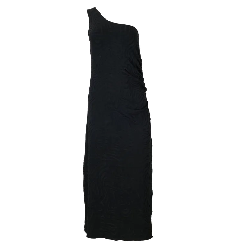 Second Wave One Shoulder Midi Dress Black made by Seafolly