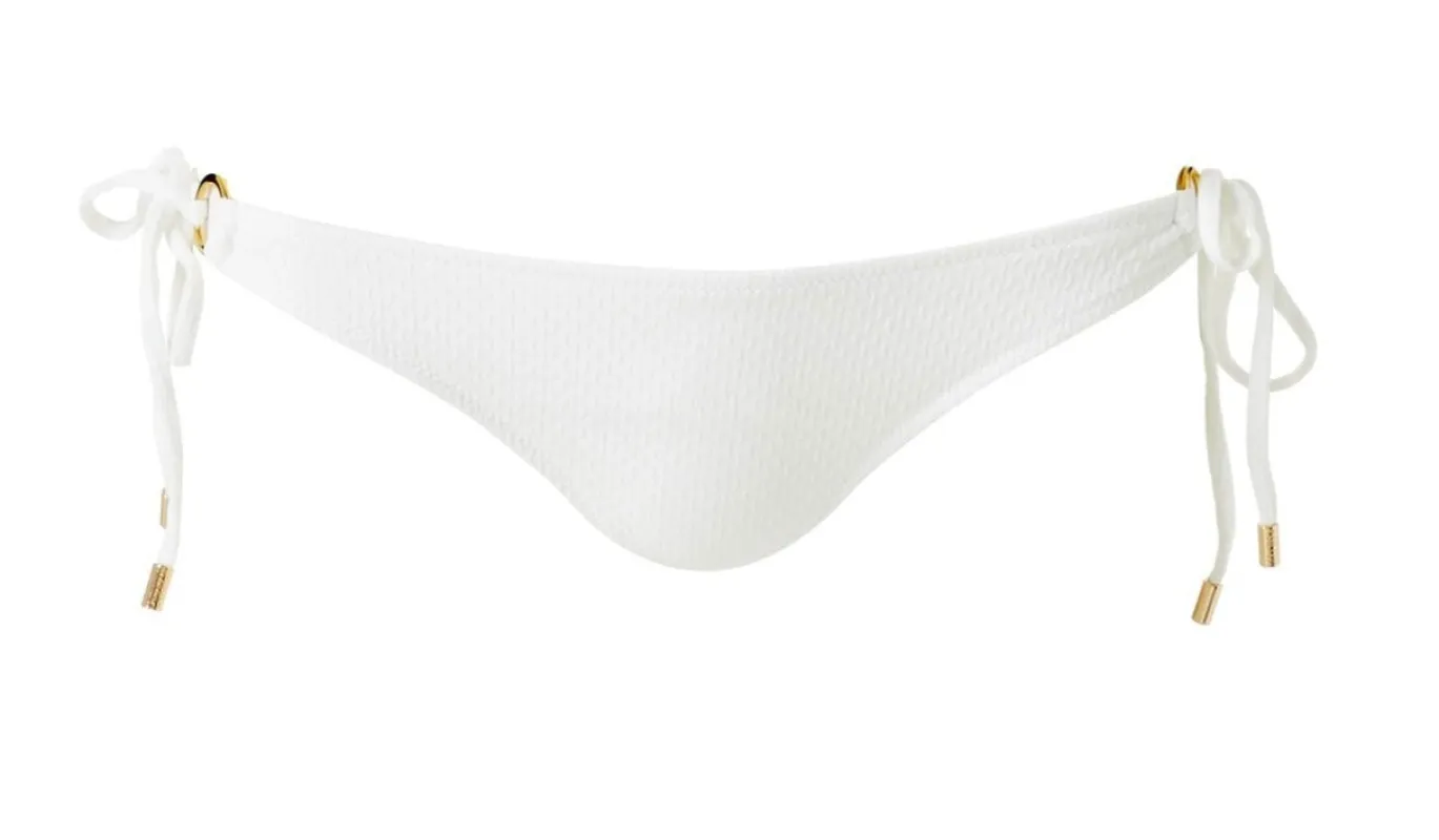 Melissa Odabash Tie Side Bikini Bottoms in White - Venice sold by Sand Dollar