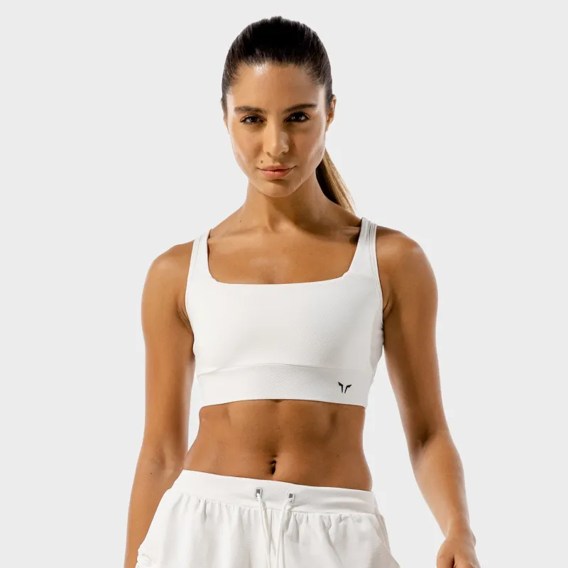 Flux Sports Bra White made by Sand Dollar