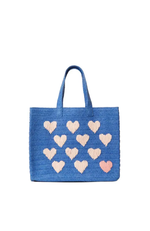 Be Mine Tote Cobalt/Light Pink made by Sand Dollar