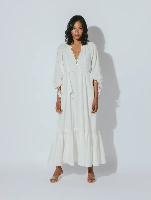 Hilo Kaftan Dress Ivory sold by Sand Dollar