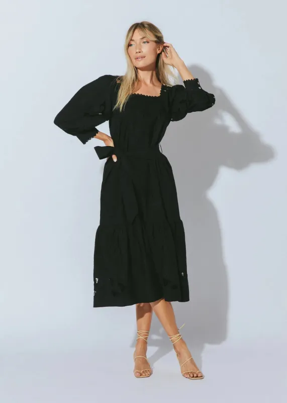 Harlow Midi Dress Black sold by Sand Dollar