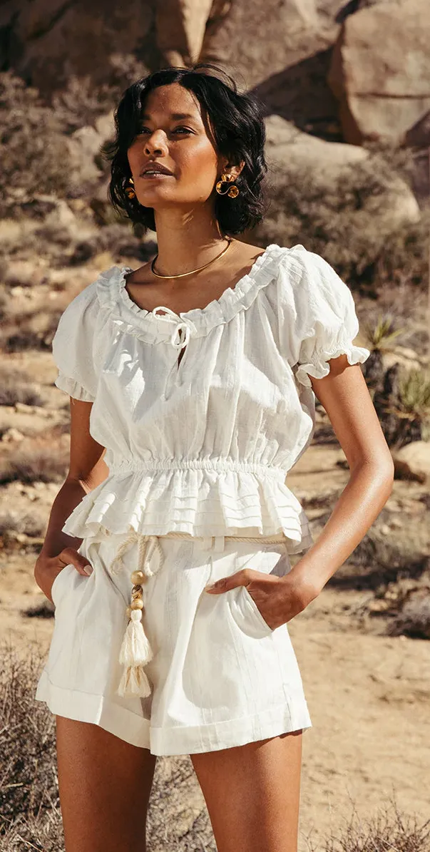 Eliana Top Ivory sold by Sand Dollar