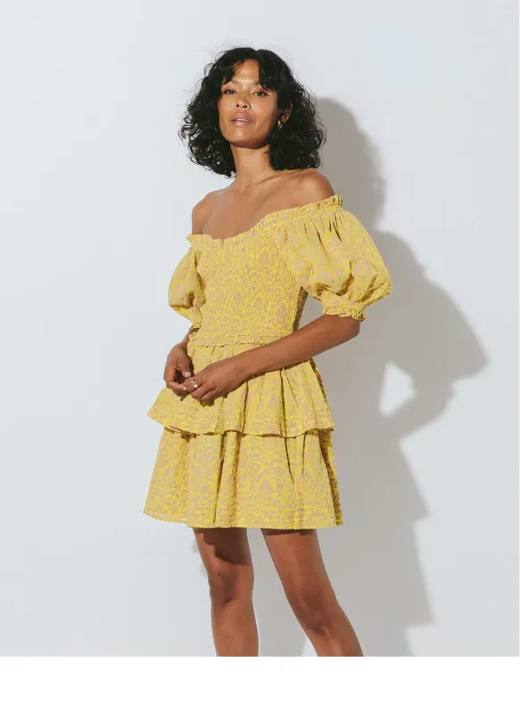 Luna Mini Dress Camellia Print made by Cleobella