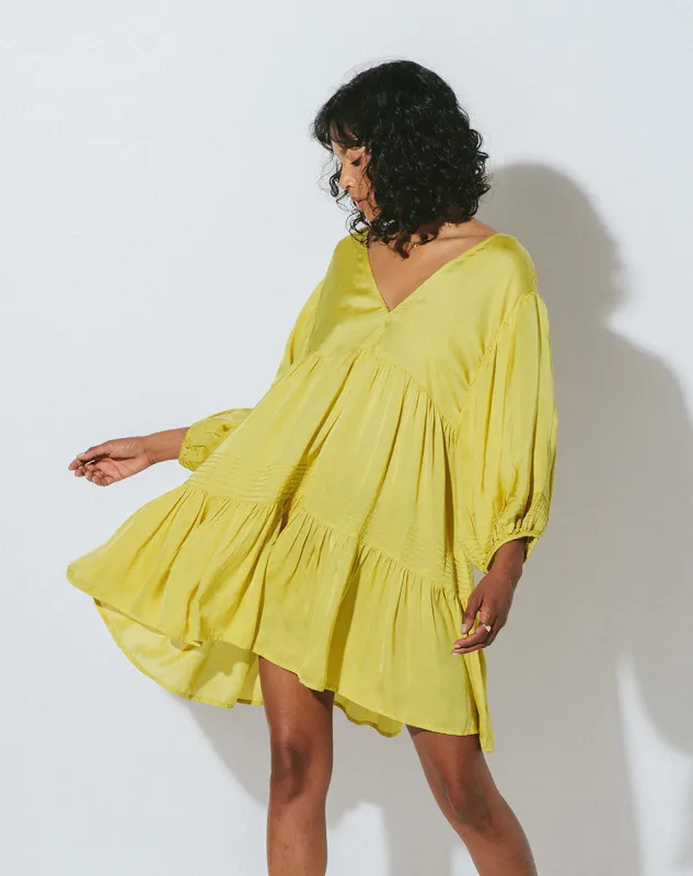 Adelyn Mini Dress Chartreuse sold by Sand Dollar