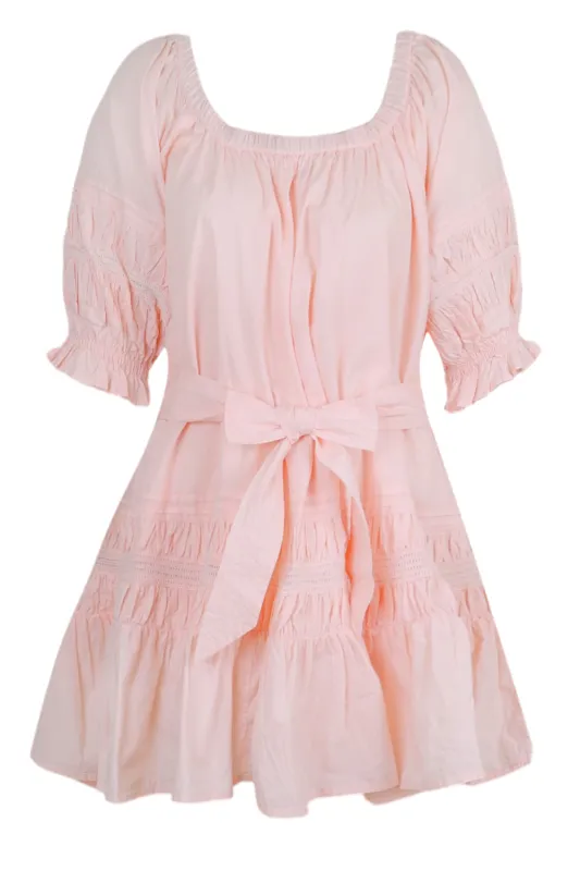 Lily Mini Dress Blush made by Cleobella