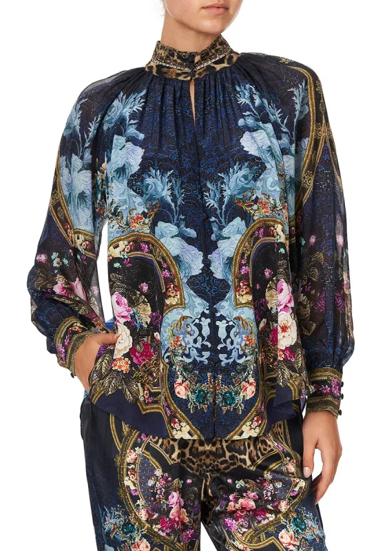 Raglan Button Up Shirt Fields Of Treasure sold by Sand Dollar