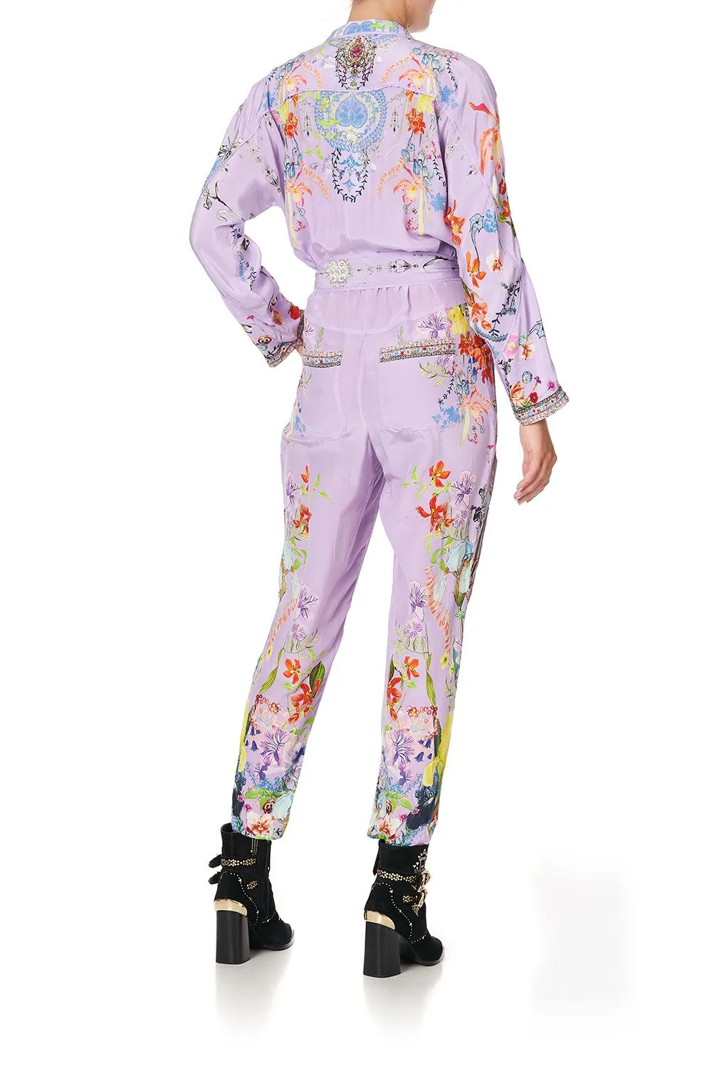Floral Print Silk Jumpsuit for Women sold by Sand Dollar product image thumbnail 3