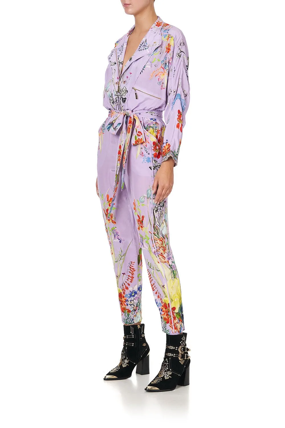 Floral Print Silk Jumpsuit for Women sold by Sand Dollar product image thumbnail 2