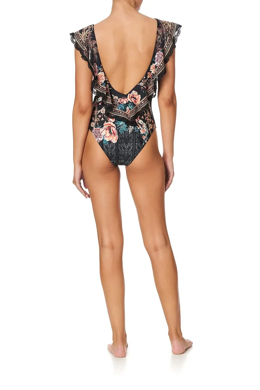 Deep V Frill One Piece Belle Of The Baroque sold by Sand Dollar product image thumbnail 2