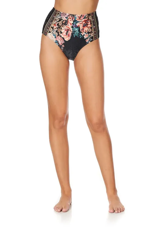 High Waisted Bikini Bottoms in Floral Print sold by Sand Dollar