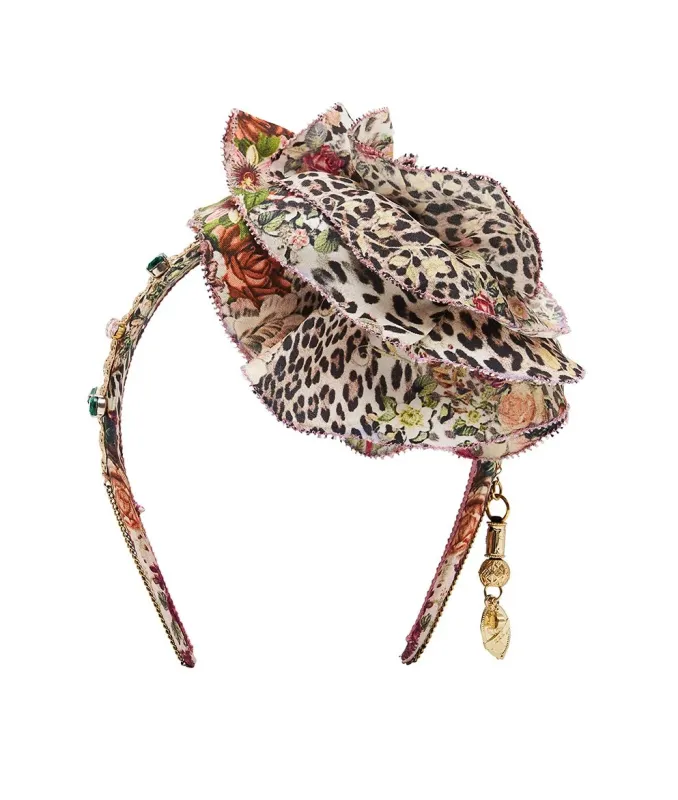 Designer Headband With Ruffled Flower Detail sold by Sand Dollar