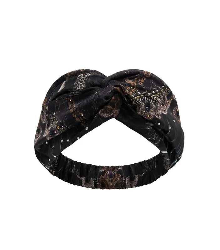 Embellished Headband in Black Print sold by Sand Dollar