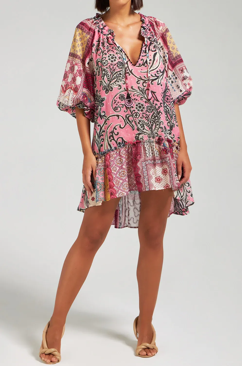 Alessia Kaftan Patch Rosa sold by Sand Dollar