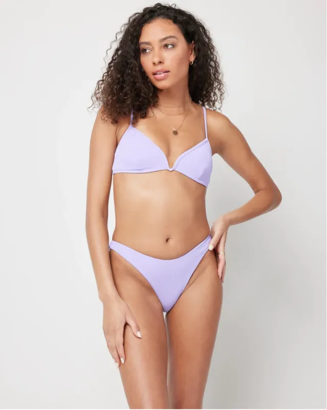 Helena Ribbed Bikini Top Wisteria made by l*space