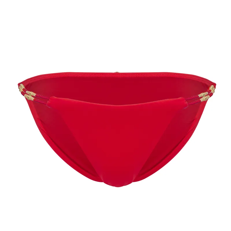 Solid Laura Detail Full Bottom Red sold by Sand Dollar
