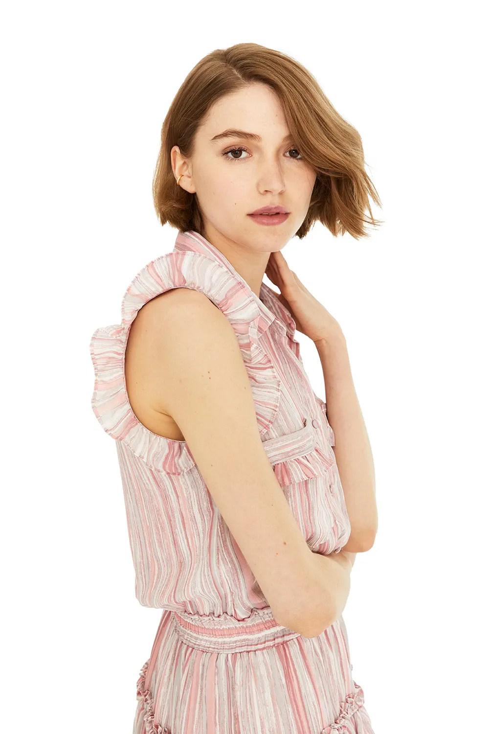 Carlota Dress Abstract Stripe Pink sold by Sand Dollar product image thumbnail 3