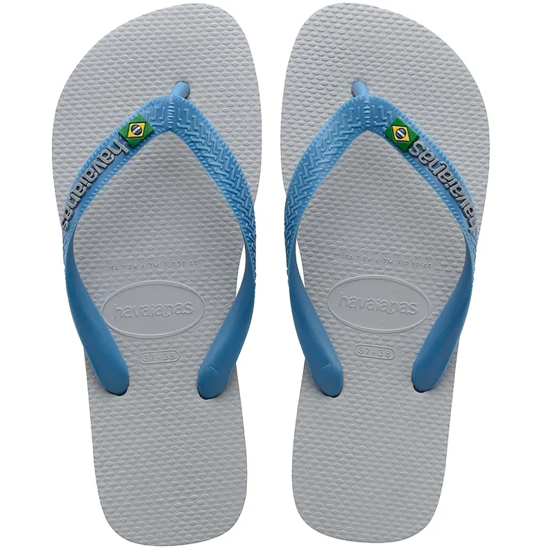 Havaianas Brasil Logo Flip Flop Ice Grey made by Havaianas