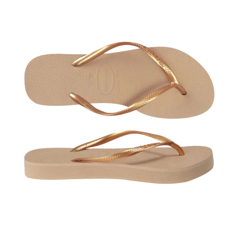 Havaianas Slim Flatform Golden sold by Sand Dollar