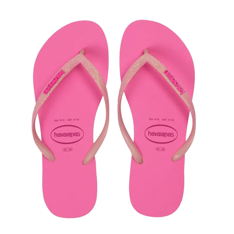Havaianas Slim Glitter Neon Macaroon Pink made by Havaianas