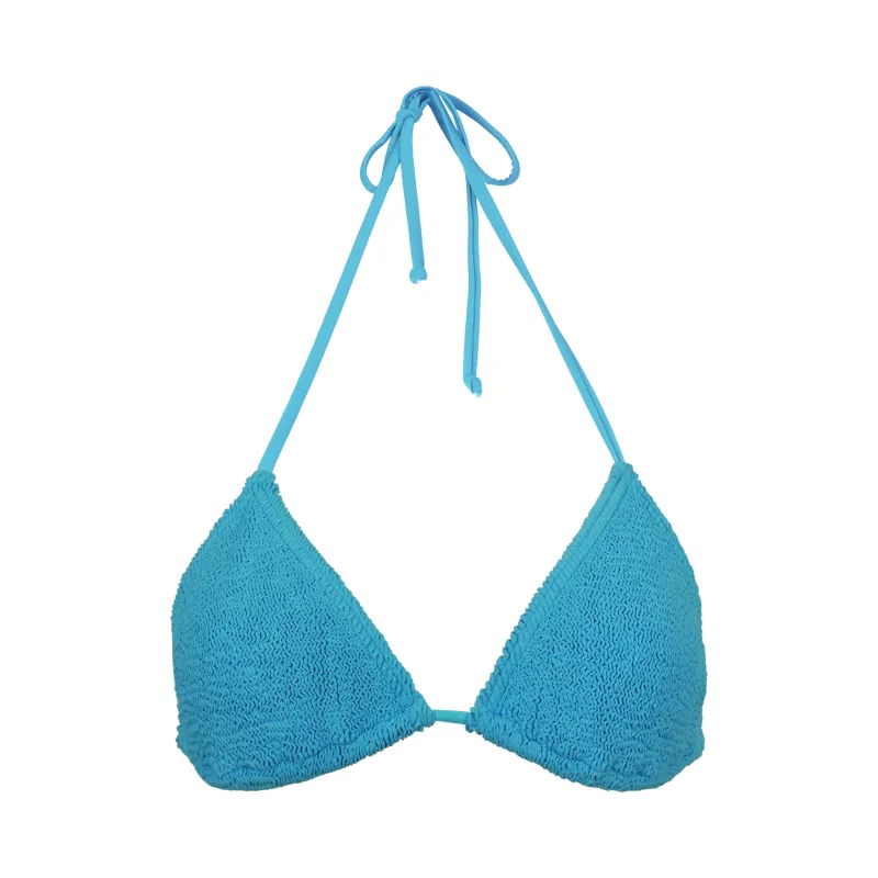 Jamaica Triangle Bikini Top Blue Turquoise made by Sand Dollar