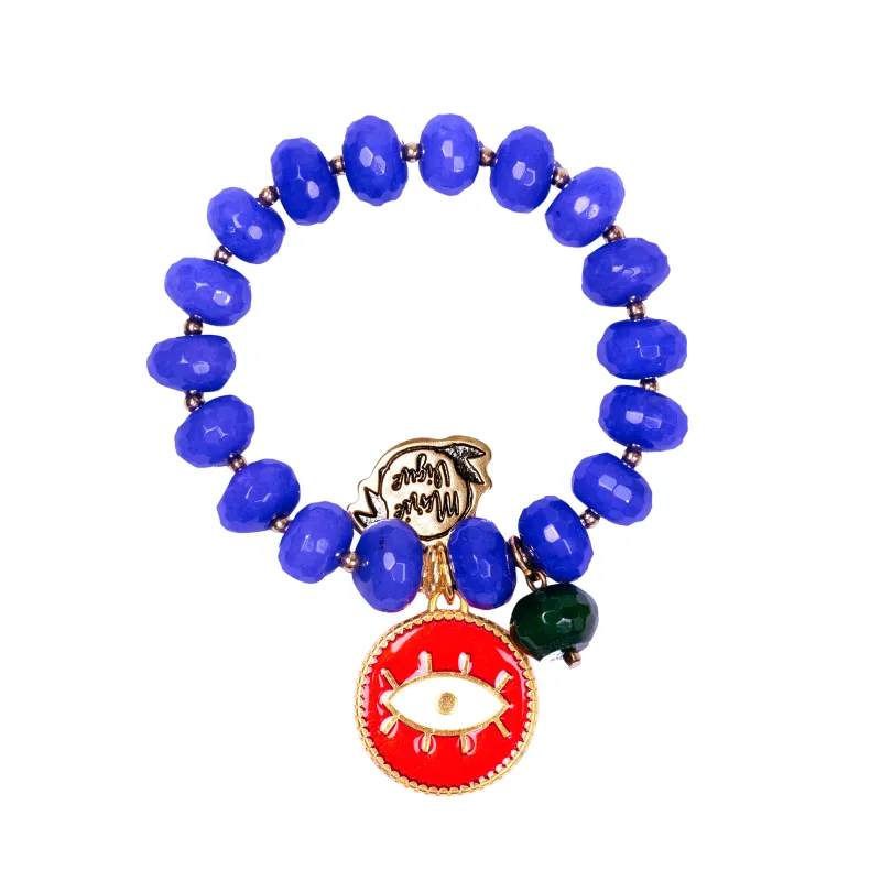 Sun Colour Bracelet Blue/Red made by Sand Dollar