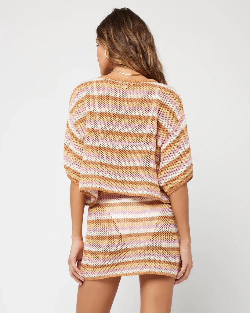 Crochet Skirt & Top Set in Cancun Stripe sold by Sand Dollar product image thumbnail 2