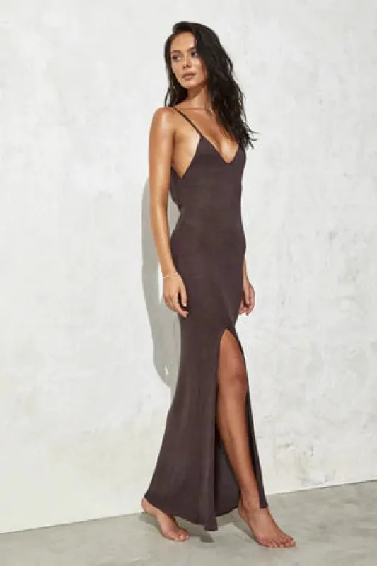 Diem Dress Chocolate Brown made by Sand Dollar