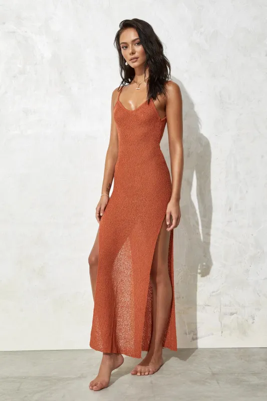 Izara Dress Rust made by Sand Dollar