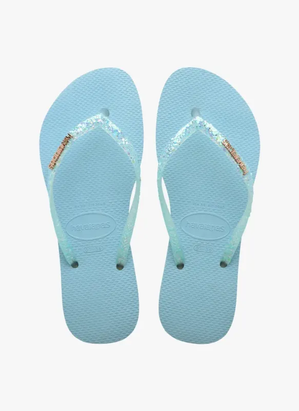 Havaianas Slim Glitter Flourish Nautical Blue made by Havaianas