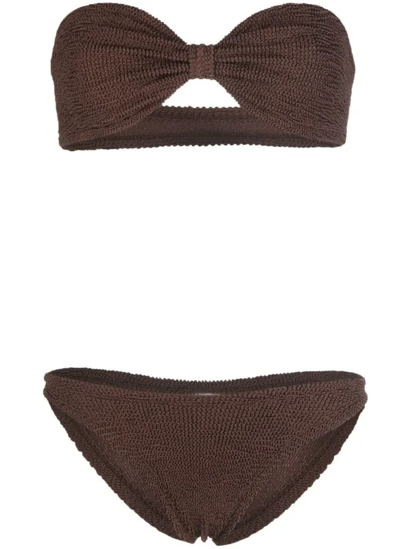Jean Bikini Metallic Chocolate made by Hunza G