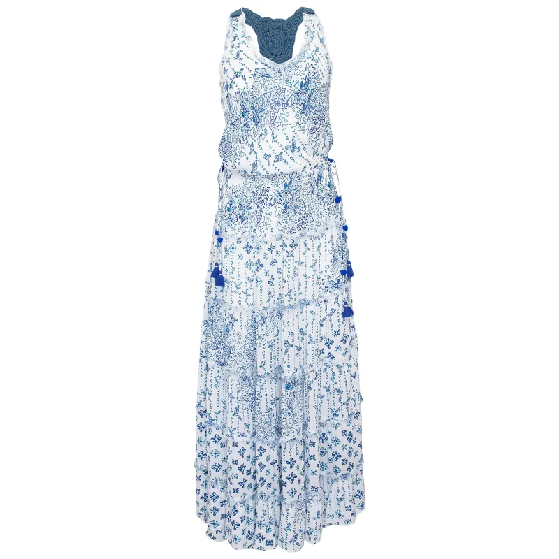 Long Dress Katie Blue Parrot sold by Sand Dollar