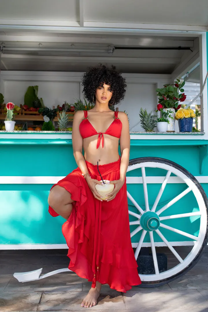 Multiway Red Maxi Beach Skirt sold by Sand Dollar product image thumbnail 2
