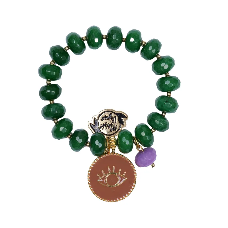 Sun Colour Bracelet Green/Beige sold by Sand Dollar