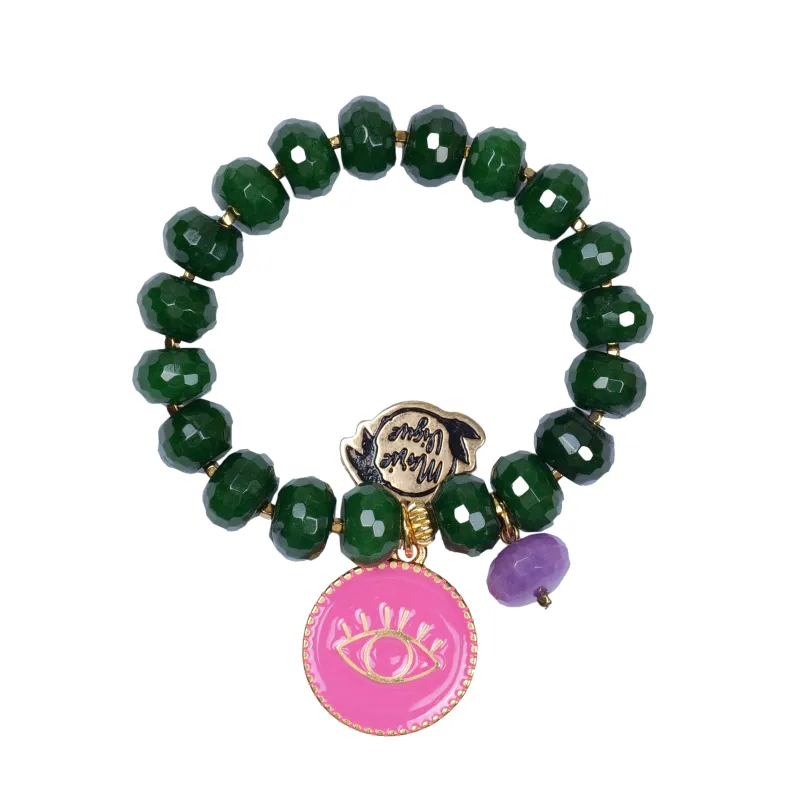 Sun Colour Bracelet Green/Pink sold by Sand Dollar