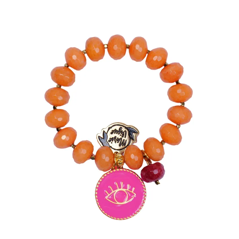 Sun Colour Bracelet Orange/Pink made by Sand Dollar