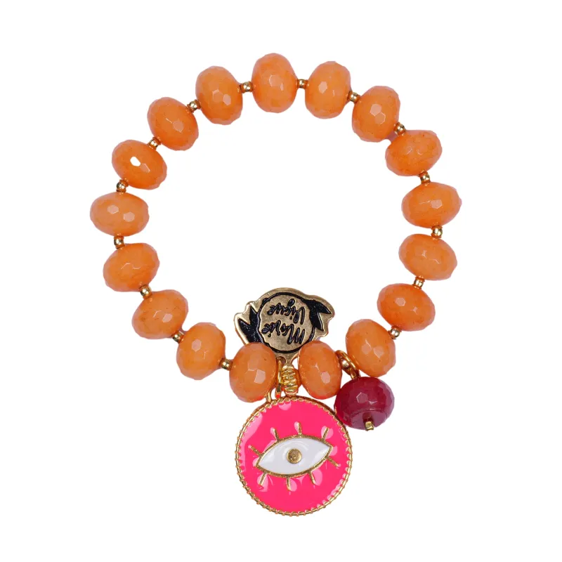 Sun Colour Bracelet Orange/Neon Pink made by Sand Dollar