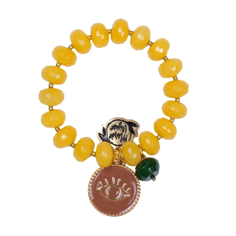 Sun Colour Bracelet Yellow/Beige made by Sand Dollar