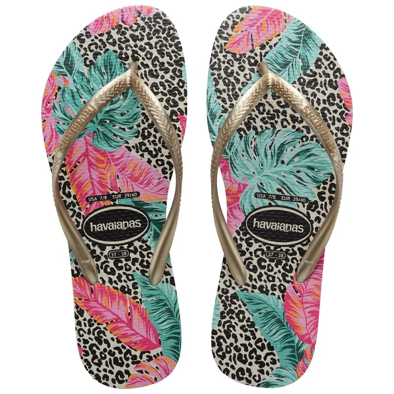 Havaianas Slim Animal Floral Beige made by Havaianas
