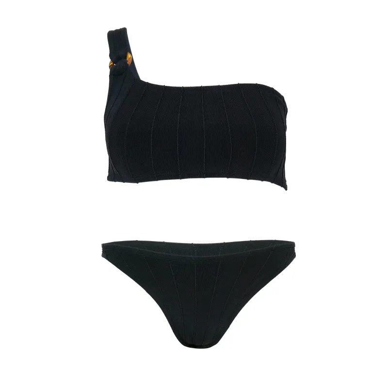 Luna Nile Bikini Black made by Hunza G