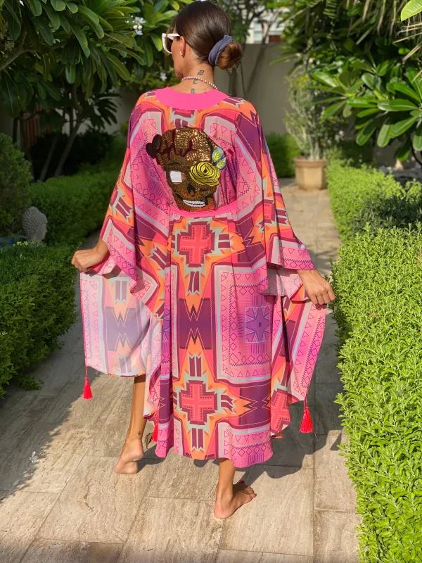 Boho Silk Kimono made by Sand Dollar