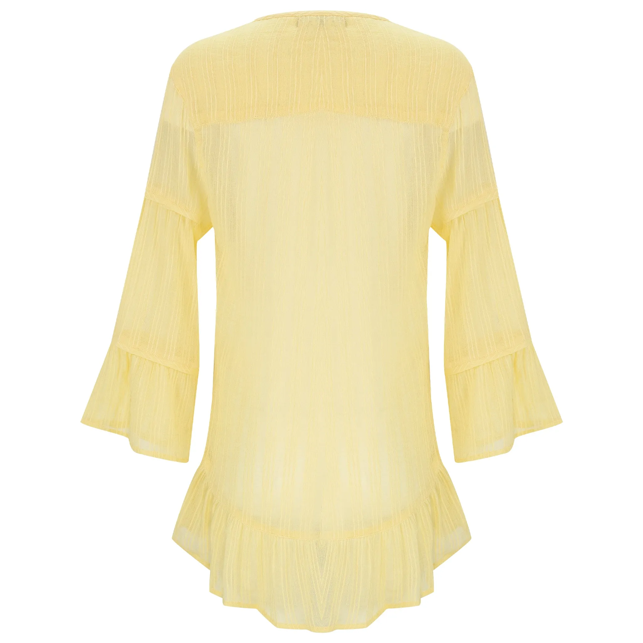 Solid Ruffle Tunic Yellow sold by Sand Dollar product image thumbnail 2