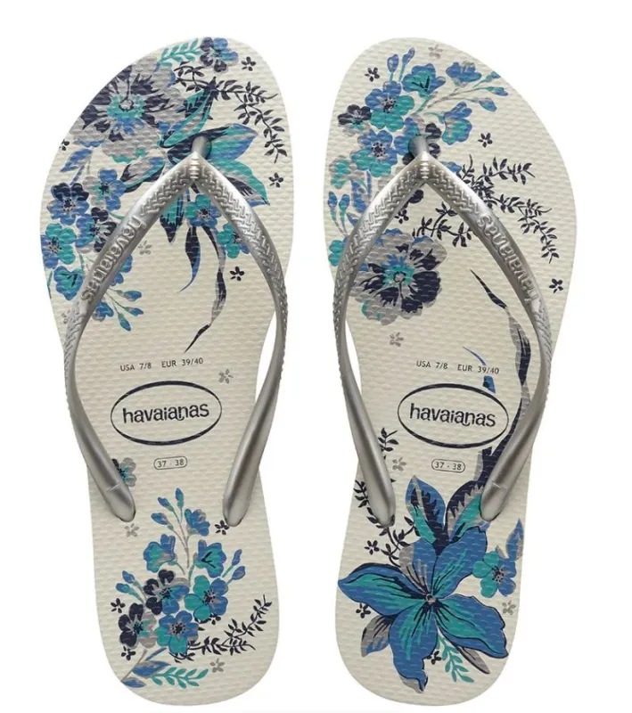 Havaianas Slim Organic Flip Flop Silver made by Havaianas
